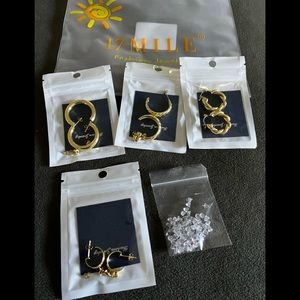 NEVER WORN earrings with extra backs